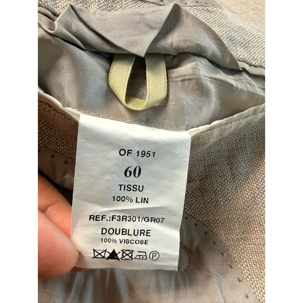 Linen Sport Coat Blazer Elbow Patch Italy Preppy Fancy Jacket Summer Italian